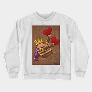 Mardi Gras Valentine Ape King Crewneck Sweatshirt